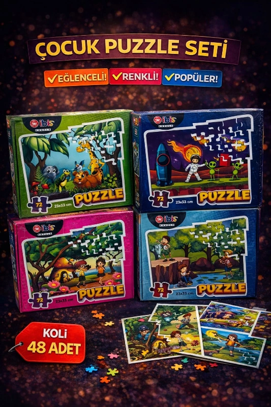 72 PARÇA PUZZLE / 48Lİ KOLİ